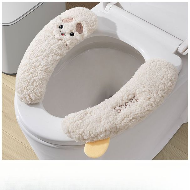 Coussin avec doublure polaire, épais, protection universelle toutes saisons, anneau pour siège de toilette_voghion.com