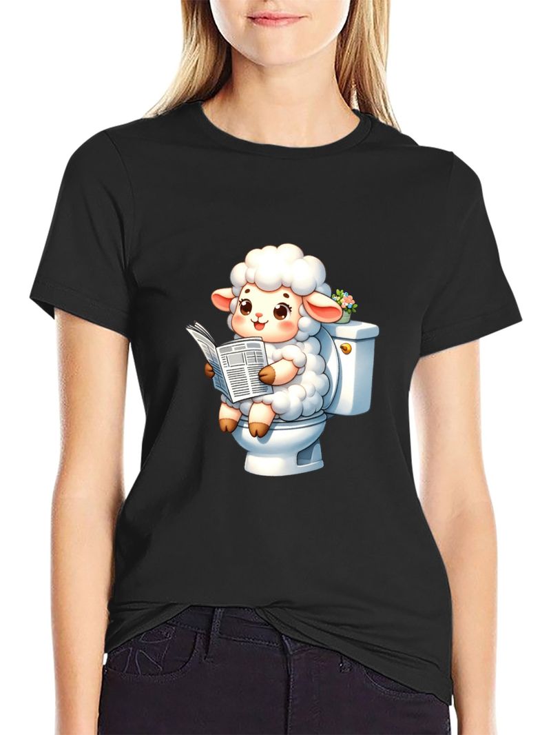 Forår og sommer Europæiske og amerikanske kvinders nye dame-afslappet mode løse toppe trykte dame-T-shirts_voghion.com