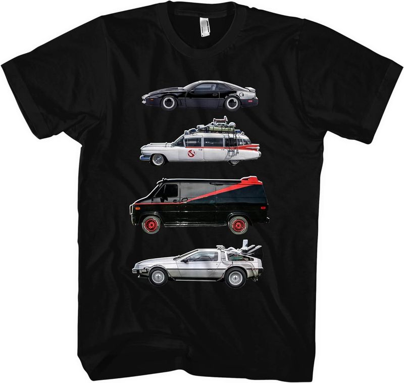 Kult Cars chemise Knight Rider homme une équipe Van retour dans le futur t-shirt Delorean mad max_voghion.com