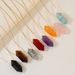 Collana con pendente in pietra naturale minimalista di lusso a forma di proiettile, colonna esagonale, cono, cristallo colorato, acciaio inossidabile_voghion.com