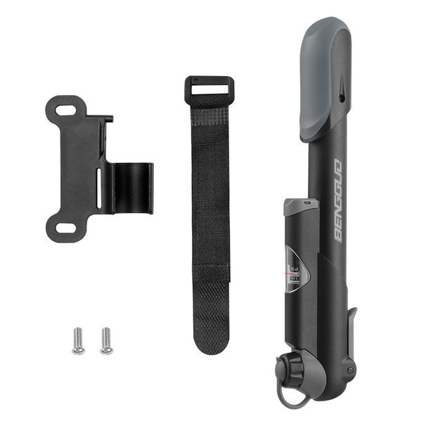 Høj cykel bærbar amerikansk fransk mund nylon basketball svømmering pumpe med trykmåler_voghion.com