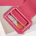 Women's belt retro elastic elastic belt square pin buckle belt_voghion.com