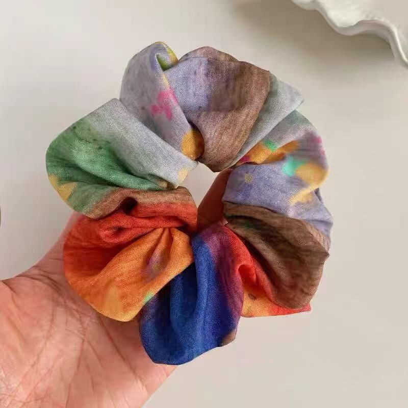 Koreaanse stijl satijnen high-end effen scrunchie hoge elasticiteit knot stropdas naadloze verzorging haaraccessoires_voghion.com