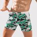 Roupas masculinas sexy boxer quatro quartos estampado sunga com cadarço sunga plus size sunga de praia com forro_voghion.com