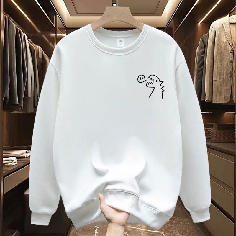 Nuova felpa casual da uomo, autunno e inverno, in velluto, stile retrò, con scollo rotondo, versatile, stampata, da uomo e da donna_voghion.com