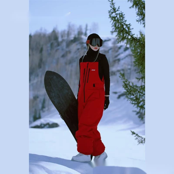 Zero Flame Snowboard Kadın Bol Kesim 2024 Yeni Stil Salopet Pantolon Erkek Profesyonel Su Geçirmez Sıcak_voghion.com