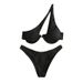 Verve 2025 Solid Color Sexy Triangle Women's Two-Piece Swimsuit Single Shoulder Beach Bikini_voghion.com