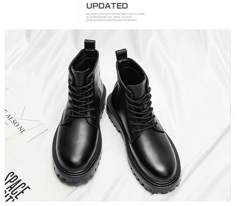 Stivali da lavoro da uomo Stivali di sicurezza dell'esercito da combattimento nero Stivali di sicurezza impermeabili in vera pelle con lacci_voghion.com