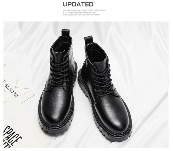 Stivali da lavoro da uomo Stivali di sicurezza dell'esercito da combattimento nero Stivali di sicurezza impermeabili in vera pelle con lacci_voghion.com