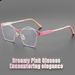 Irregular Multi-Sided Metal Anti-Blue Light Non-Prescription Fashion High-End Bare Face Glasses Frame 66053_voghion.com