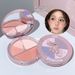 Tri-color Foundation Blush Palette, Highlighter, Matte And Multi-purpose Blusher_voghion.com