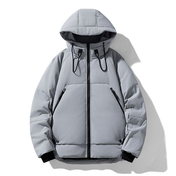 Men's Winter Down Jacket With Hood - Windproof, Warm & Thickened - 650 Fill Power White Duck Down - Oversized Fit For Daily Commute_voghion.com