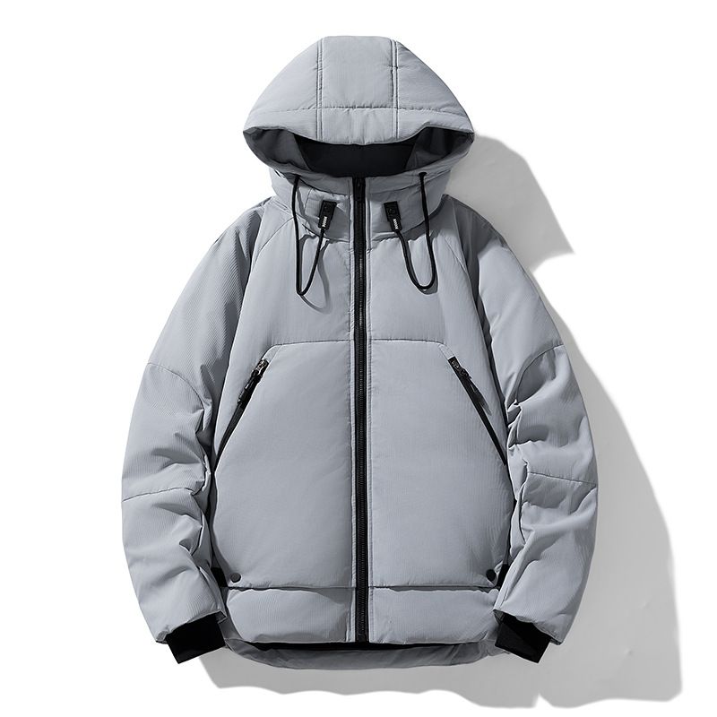 Piumino invernale da uomo con cappuccio - Antivento, caldo e spesso - Piumino d'anatra bianca con potere riempitivo 650 - Vestibilità oversize per gli spostamenti quotidiani_voghion.com