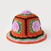 Cappello da pescatore lavorato a maglia con abbinamento di colori bohémien per autunno e inverno, cappello da vaso con fiori Zuma lavorato all'uncinetto a mano e fiori tridimensionali_voghion.com
