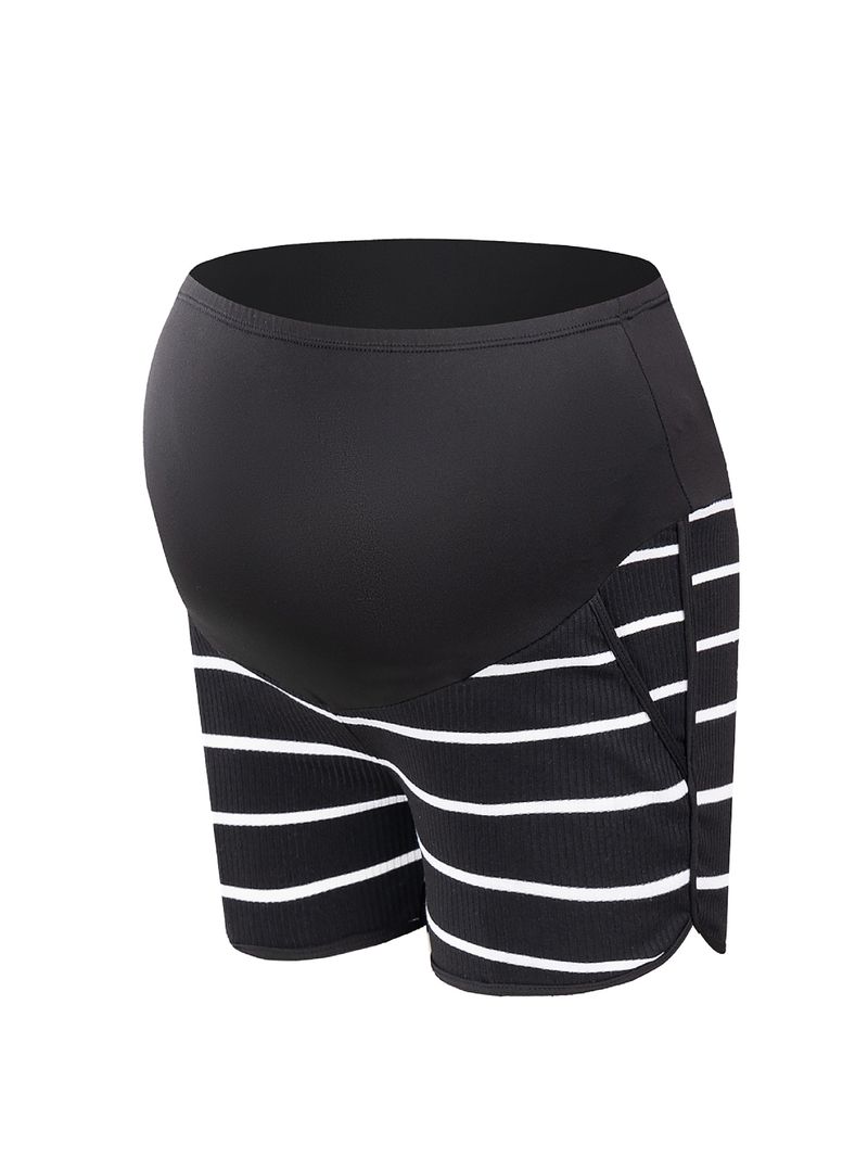Dameskleding Zwangerschapssplits Sport Vrije tijd Elastische buikondersteuning Comfortabele en modieuze shorts_voghion.com