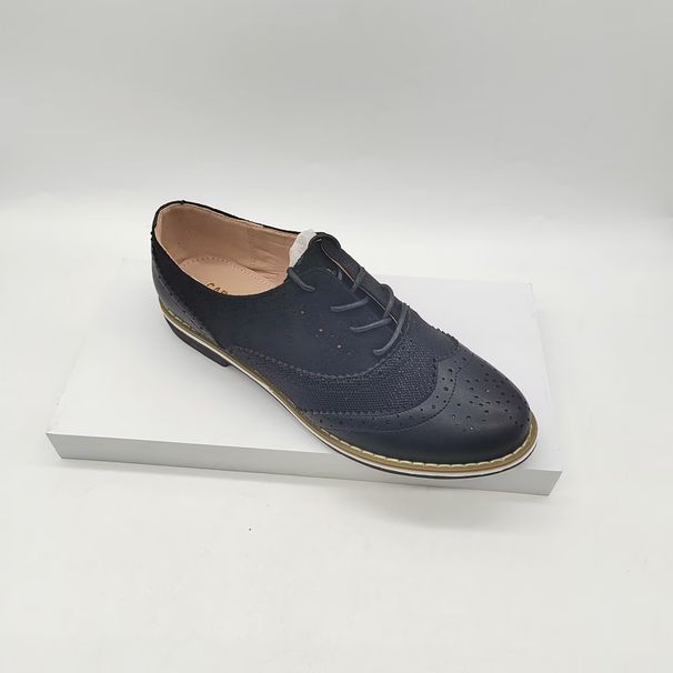 ShoeVault Foreign Trade Women's Lace-Up Formal New Casual Office Handmade Brogue Party Leather Shoes_voghion.com