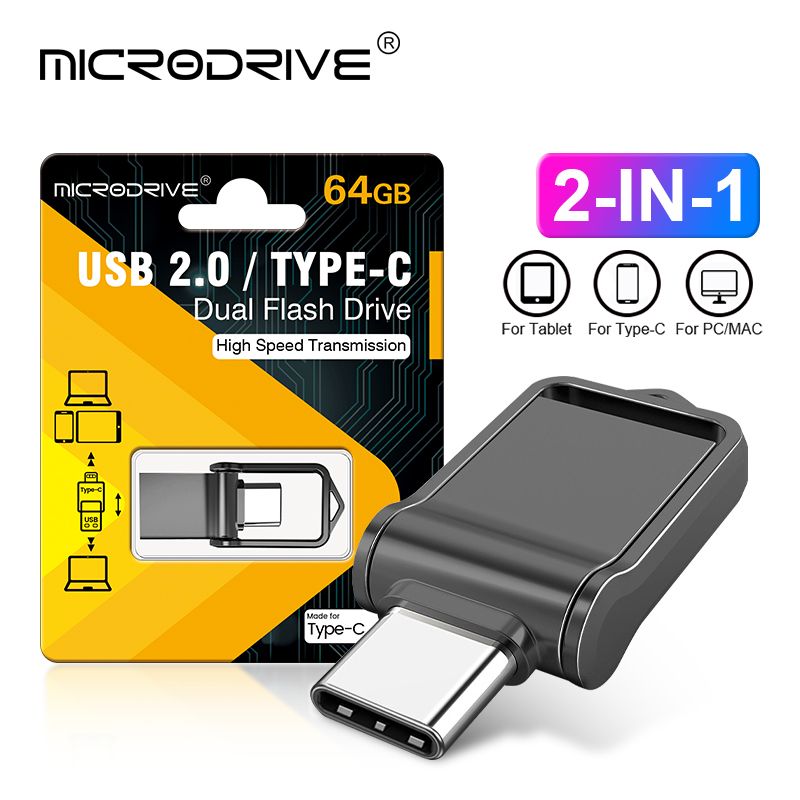 2-in-1-Mini-OTG-USB-C-Laufwerk USB 2.0-Speicherstick 16 GB 32 GB 8 GB USB-Flash-Laufwerk USB-C-Stick 128 GB 256 GB 512 GB Typ-C-Stick_voghion.com