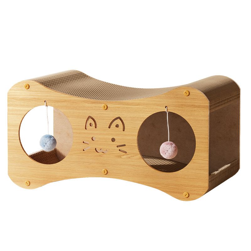 Multi functional scratching board, double-layer house, nest, cat teaser ball, detachable and replaceable inner_voghion.com