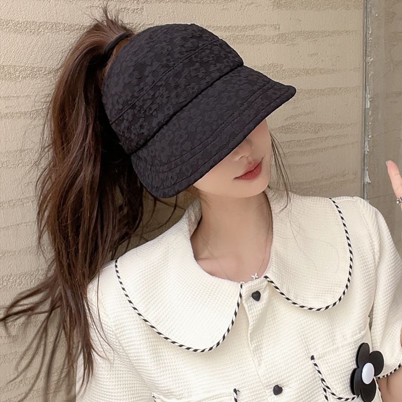 Lace Top For Women, Summer New Style, Wear Mask, Makes Face Look Smaller, Protection Hat, Half Open Top, Can Tie_voghion.com