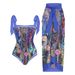 Women's Clothing Two Piece Skirt Multi Color Print Sexy Bikini Set_voghion.com