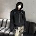 Niche Metal Zipper Deconstruction Hooded Sweater Men's Autumn And Winter Ruffian Handsome High-end Shoulder Padded Jacket Jacket Tide_voghion.com
