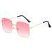 Lunettes de soleil carrées polyvalentes style hipster rétro pour femmes, version coréenne, pare-soleil personnalisé, grande monture en métal, lunettes de soleil tendance pour hommes_voghion.com