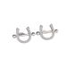 Silver plated 14K mini personalized small U earrings for women's new trend 2025 ins earrings live broadcast_voghion.com