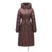 Down Women's Long Over The Knee New Style, Waist Cinching, Slimming And Keeping Warm. Winter Cotton Jacket, Thick_voghion.com