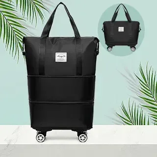 Large Capacity Three-Layer Waterproof And Wear-Resistant Outdoor Travel Swivel Storage Box Detachable Wheel Tote Bag_voghion.com
