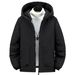 Herren-Winterjacke mit Fleecefutter und Kapuze – Warmer Mantel in Übergröße mit Reißverschlusstaschen, Pufferjacke aus Polyester für Freizeit und Outdoor_voghion.com