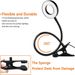 48 LEDs Clip On Desk Lamp 360°Flexible Gooseneck Reading Table Light Eye-Caring USB Clamp Books Night Light Study Read Light_voghion.com