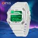Classic Square LED Digital Watch With Night Light, Multi-Function Alarm, Calendar, Stopwatch For Students, Sports & Casual Wear_voghion.com