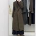 Luxury Double-Breasted Wool Coat – Longline Trench Coat With Notched Lapel (Cocoa/Taupe/Charcoal, S-M, Premium Outerwear)_voghion.com