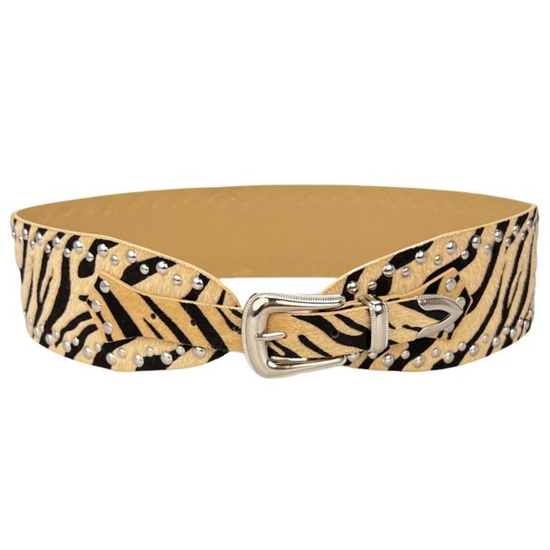 Punk Studded Wide Belt With Detachable Chains, Unisex Gothic Waist Cincher For Harajuku/Y2K Styles, Rebel Morse Code Design_voghion.com