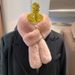 Imitation Rex Rabbit Hair Scarf Cute Rabbit Ears Double-sided Thickened Fur Scarf Winter Warm Versatile Hair Collar Neck Protection_voghion.com