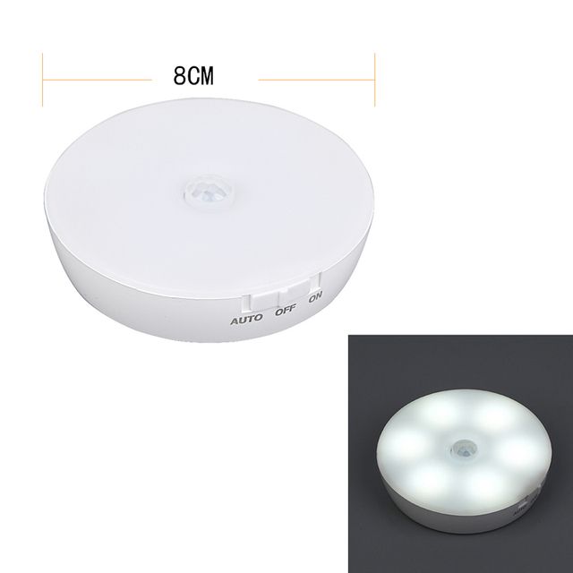 6 LEDs PIR-Bewegungssensor-Licht, Schrank-Kleiderschrank-Bettlampe LED-Licht, Unterschrank-Nachtlicht Schrank-WC-Treppenlicht_voghion.com