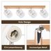 Glitzerlife Deckenstrahler 4 Flammig Weiß Deckenlampe Holz - Deckenleuchte E14 Modern Deckenleuchte Schwenkbar 350° Max.25w Innen HolzoptikSpotlights Für Flur_voghion.com