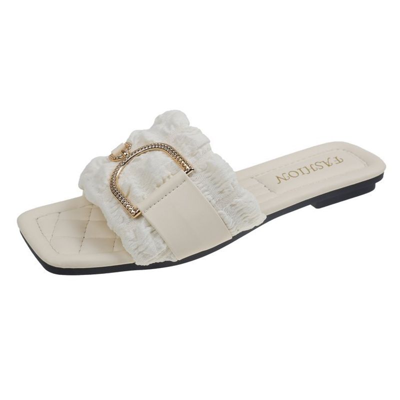 Sandale de vară elegante, cu perle și sandale de lux pentru femei, antiderapante, confortabile, pentru interior și exterior_voghion.com