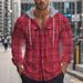 American Style Autumn Winter Plaid Hooded Flannel Jacquard Men's Trendy Casual Shirt Men_voghion.com