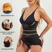 Shapewear-Body für die Zeit nach der Geburt – Verstellbarer Bauchweg- und Bruststütz-Ganzkörperformer für Damen – Figurformender Kompressionsgürtel (Schwarz/Nude)_voghion.com