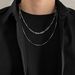 Collana semplice e versatile con doppio strato di giunzione per uomo e donna, collana con clavicola a forma di osso di serpente impilato, personalità hip hop_voghion.com