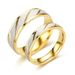Korean Version Of Ligh Luxury Ianium Seel Wih Diagonal And Conrasing Colors For Couples, Rendy Ail Ring_voghion.com