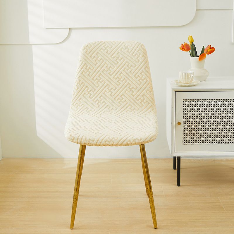 Short back brushed jacquard curved chair cover modern simple backrest universal elastic full cover stool cover_voghion.com