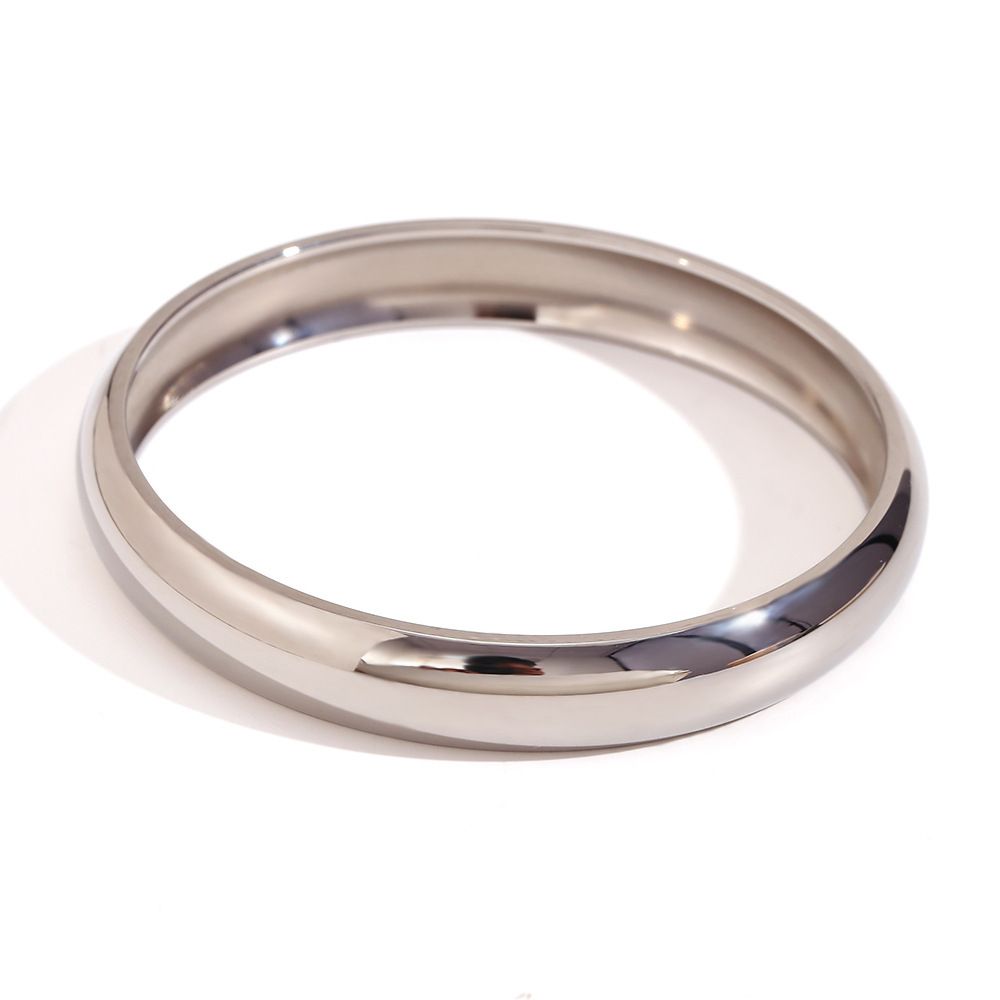 Gioielli da donna, moda, semplice, leggero, lusso, bracciale in acciaio al titanio, personalità esagerata, liscio, in acciaio inossidabile placcato, bracciale K._voghion.com
