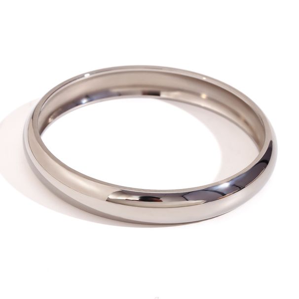 Gioielli da donna, moda, semplice, leggero, lusso, bracciale in acciaio al titanio, personalità esagerata, liscio, in acciaio inossidabile placcato, bracciale K._voghion.com
