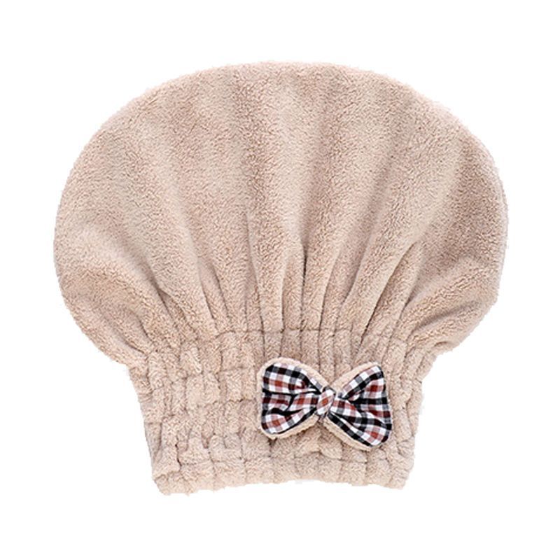 【 Korean Version 】 Solid Color Ultra-fine Fiber Super Absorbent Thick Shower Cap, Soft And Comfortable Dry Hair Towel_voghion.com