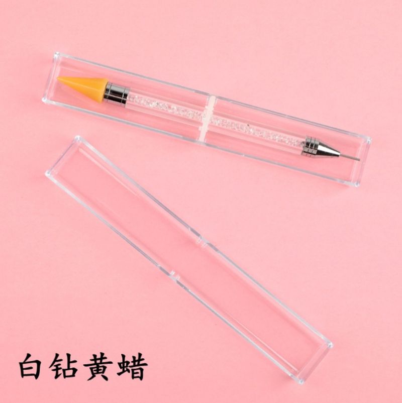 New Nail Art Accessories Dotting Wax Stainless Steel Dual-Headed Adhesive Rhinestone Pen_voghion.com