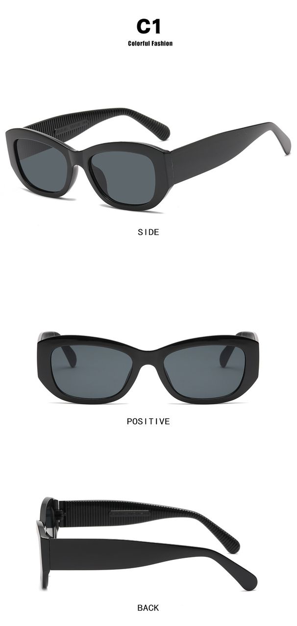 New Style Rectangle Fashion Candy Color Custom Sunglasses for Men and Women_voghion.com