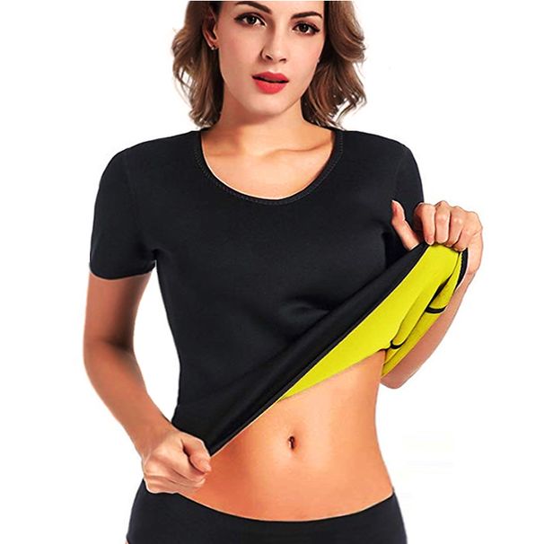 Fat Burning Sauna Shirt Women Waist Trainer Reducing Shapewear Lady Hot Sweat Tank Top Weight Loss Slimming Wo_voghion.com