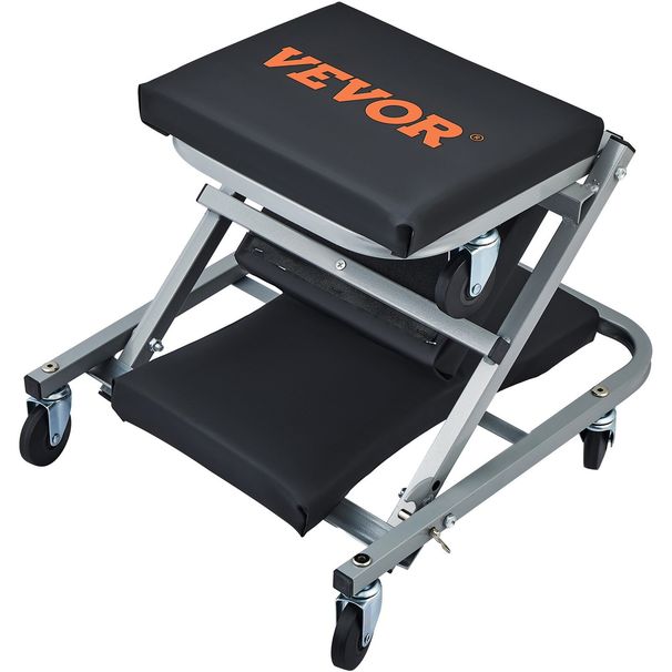 VEVOR 2 in 1 Z Creeper Seat Rolling Chair Auto Mechanics Shop Garage Work Stool_voghion.com